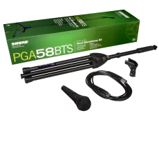 Shure PGA58BTS - mikrofon dynamiczny w zestawie z kablem XLR-XLR i statywem