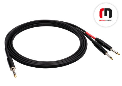 Kabel audio Red's Music JACK STEREO 6.3 - 2x JACK MONO 6.3 3m