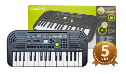 CASIO SA-47 - 32 klawiszowy keyboard dla początkujących + 5 Lat gwarancji