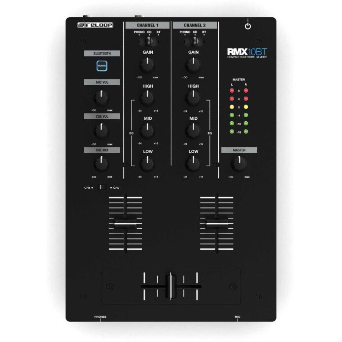 Reloop RMX-10 BT to kompaktowy 2-kanałowy mikser DJ’ski