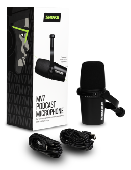 Shure MV7 - dynamiczny mikrofon na USB / XLR