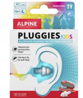 Alpine - Ochronka słuchu / zatyczki stopery dla Dzieci Pluggies Kids
